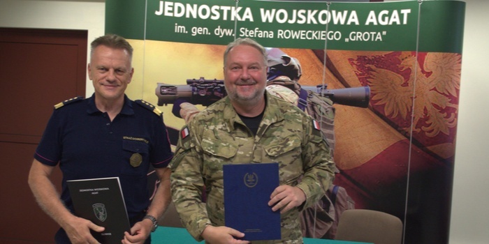 Komenda Główna Straży Ochrony Kolei i Jednostka Wojskowa AGAT podpisały porozumienie