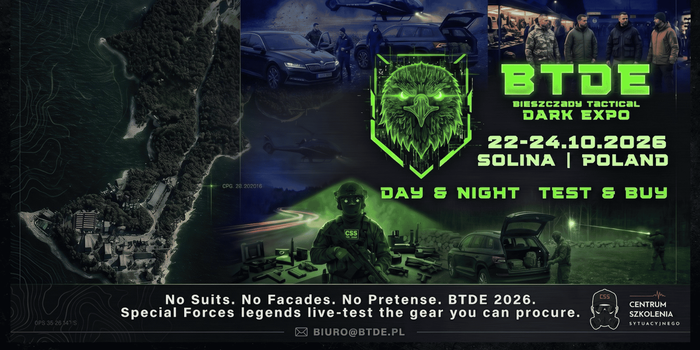 Bieszczady Tactical Dark Expo (BTDE 2026) zweryfikuje sprzęt wojskowy w warunkach bojowych