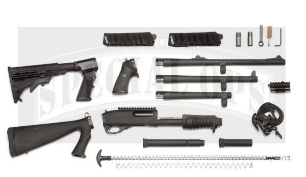 Zestaw elementów Modular Combat Shotgun pozwala w ciągu minuty, bez użycia narzędzi, skonfigurować najodpowiedniejszą do konkretnego zadania wersję strzelby Remington 870.
