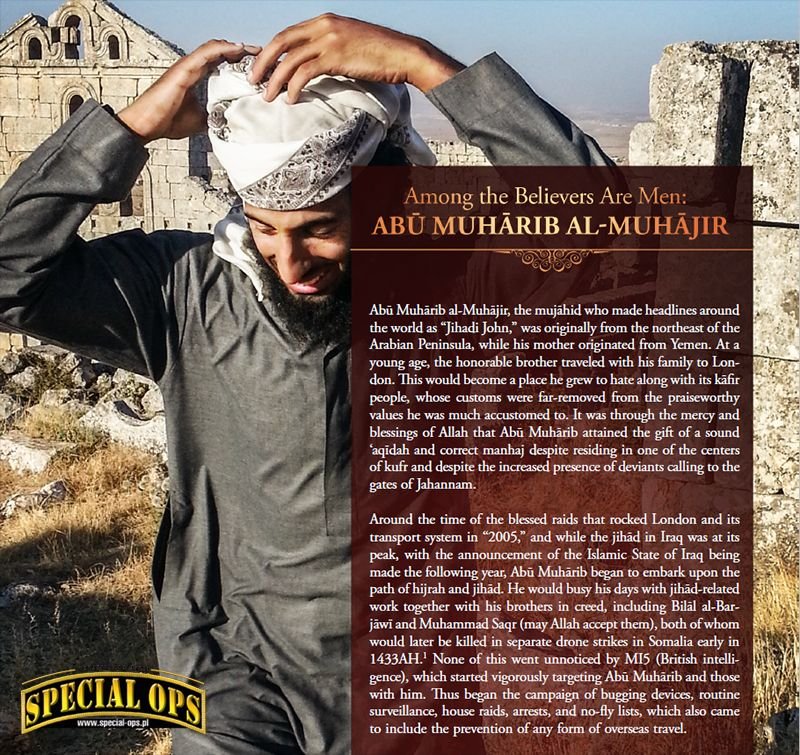 Abū Muhārib al-Muhājir - wzór do naśladowania dla bojowników ISIS...
