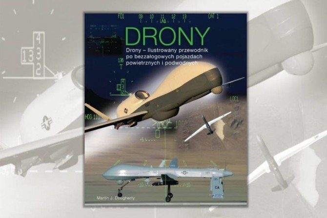 Okładka książki o dronach