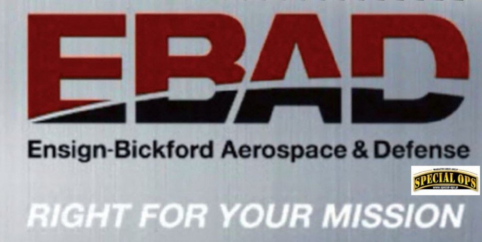 Logo firmy EBAD z jej dewizą „Right for Your Mission” („Racja dla Twojej Misji