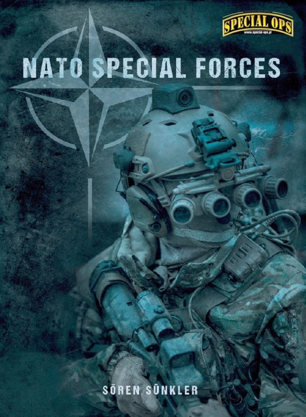 Okładka książki pt. „NATO Special Forces – 70 Jahre NATO Spezialeinsätzkrafte” autorstwa Sörena Sünklera, redaktora naczelnego czasopisma K-ISOM (Kommando – International Special Operations Magazine); wyd.  S.Ka.-Verlag, SuenklerMedia 2019 (ISBN 978-3-98.