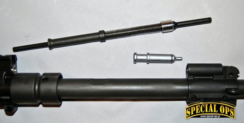 Tłokowy zespół gazowy o krótkim skoku HK416.