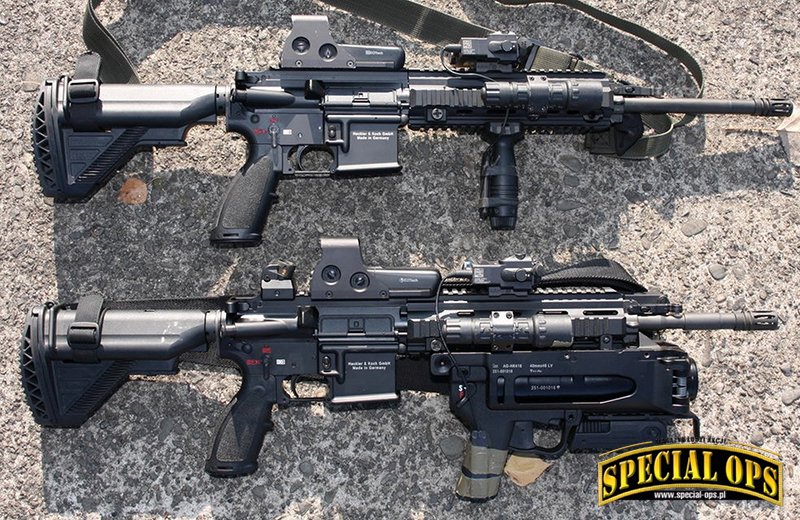 Pierwsze HK416D165RS i HK416D145RS z granatnikiem AG-HK416 na wyposażeniu JW Komandosów z Lublińca.