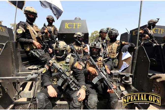 Na zdjęciu: komandosi irackiej jednostki do walki z terroryzmem ICTF (Iraqi Counterterrorism Force), będącej w strukturach Irackich Sił Operacji Specjalnych ISOF (Iraqi Special Operations Forces) Zdjęcia: ICTS/ISOFGold, Haidar Sumeri‏@IraqiSecurity, US DoD/DVIDS
