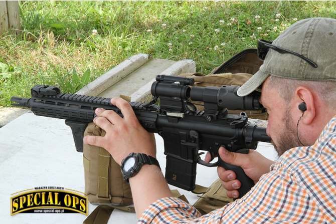 Celownik Aimpoint CompM5W jest dyskretnym bohaterem niniejszego artykułu, ponieważ w momencie opublikowania niniejszego tekstu ów model na stronie producenta nie został jeszcze zaprezentowany. Zdjęcie: Mateusz J. Multarzyński, Aimpoint AB