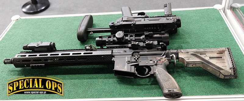 Kbk HK416A5 i granatnik HK GLM M320 z uzbrojenia JWK.  Fot. A Szwed