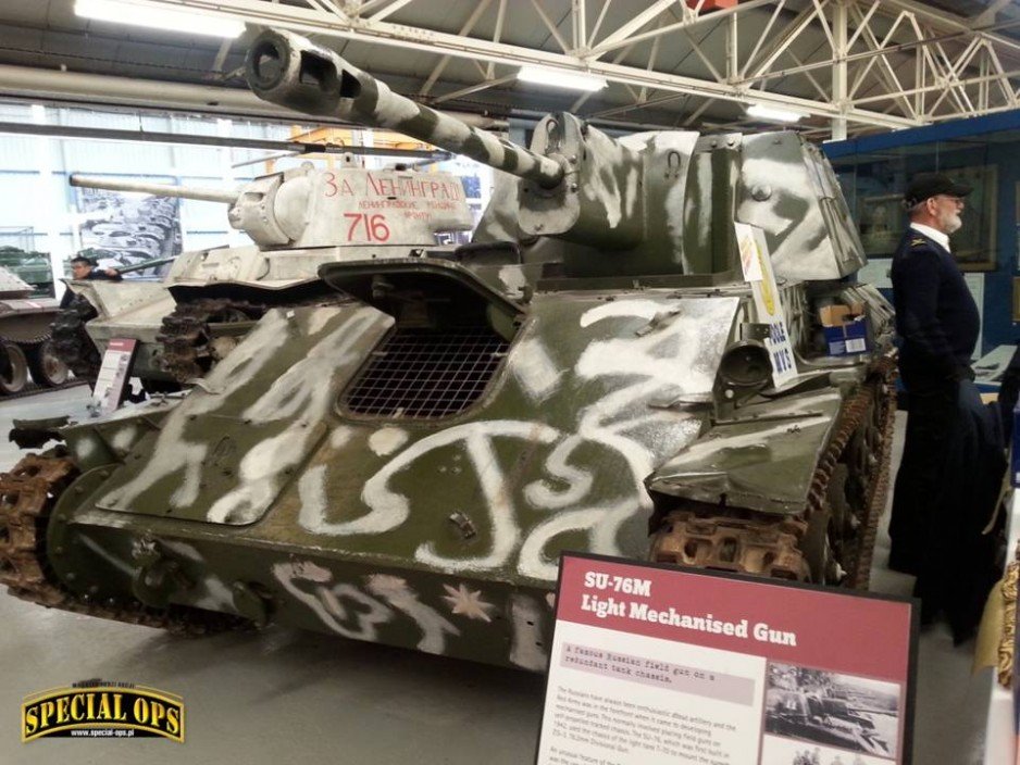 SU-76M - Muzeum Czołgów (The Tank Museum) w Bovington w Dorset.