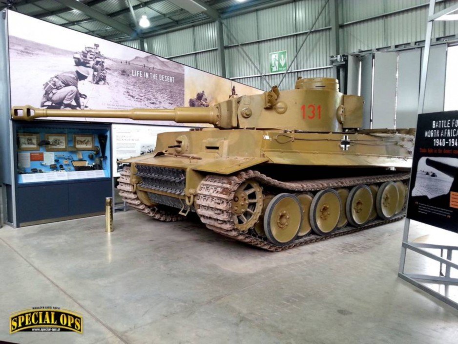 Panzerkampfwagen VI Ausf E Tiger I (SdKfz 181) -  "Tiger 131" - Muzeum Czołgów (The Tank Museum) w Bovington w Dorset.