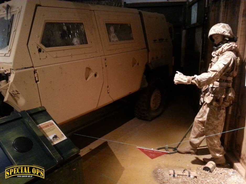 Fragment ekspozycji Battlegroup Afghanistan - Muzeum Czołgów (The Tank Museum) w Bovington w Dorset.