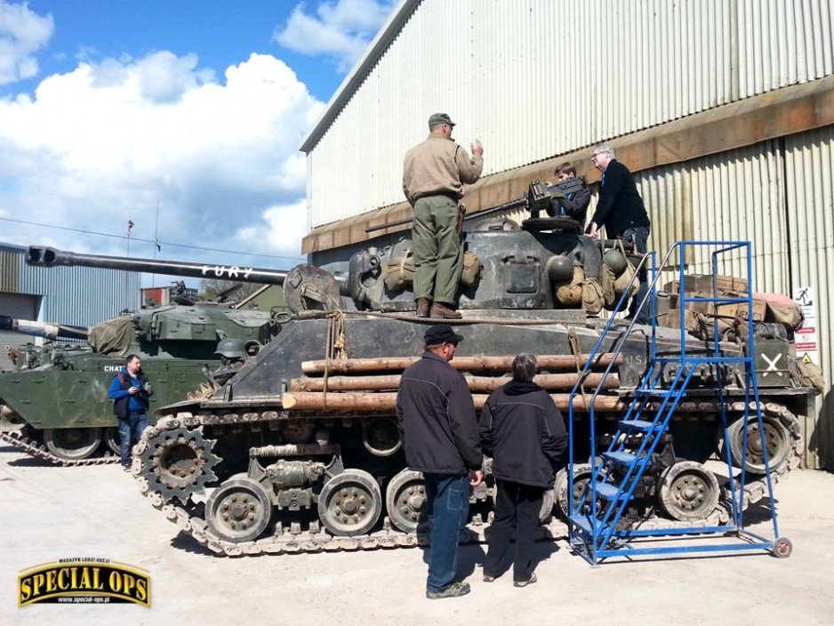 Filmowa "Furia", czyli Sherman M4A3E8 "Easy Eight" - "Tiger Day 2016" w Muzeum Czołgów (The Tank Museum) w Bovington w Dorset.