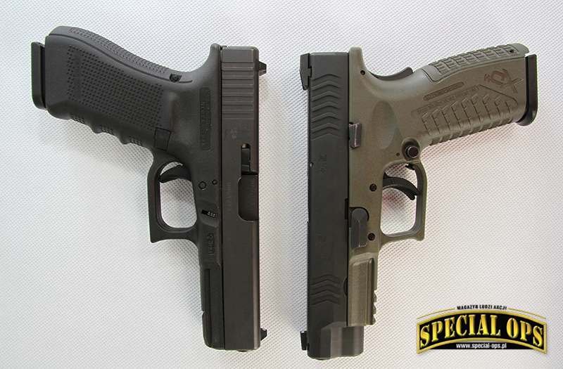 Standardowy XDM 3,8 jest bliższy wymiarowo do kompaktowego Glocka 19, natomiast  standardowy Glock 17 tylko niewiele krótszy od XDM 4,5 (nieznacznie cięższego, o ok. 87 g bez magazynka). Nie da się ukryć, że wygląd chorwackich pistoletów jest znacznie at.