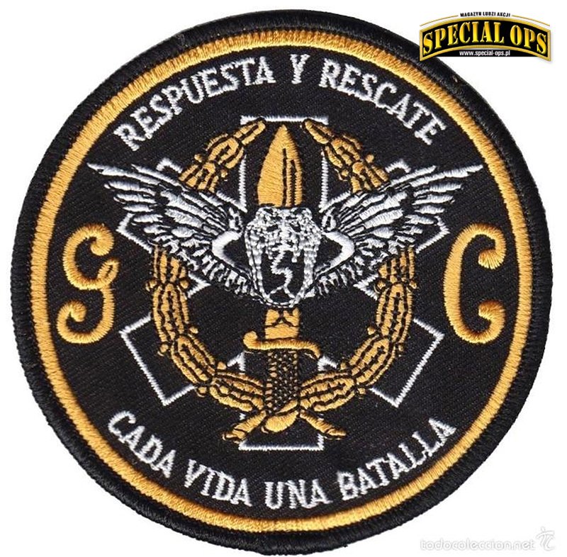 Oznaka ETRR (Equipo Táctico de Respuesta y Rescate) hiszpańskeij Guardia Civil.