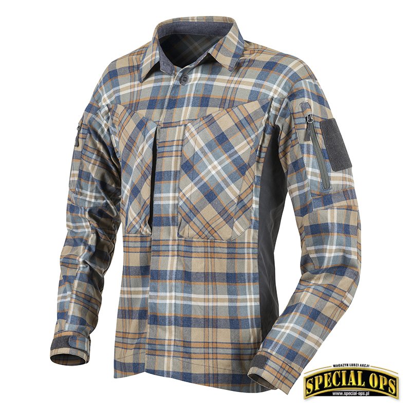 Propozycja Helikon-Tex: bluzy MBDU Flannel Shirt, czyli połączenie obecnie modnych „taktycznych flaneli” z typową bluzą mundurową. Zdjęcie: Helikon-Tex