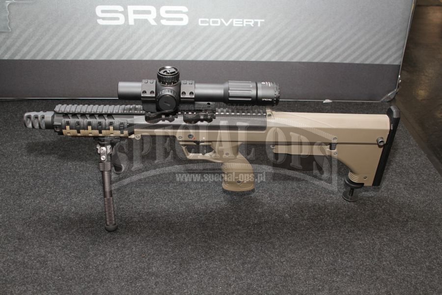 DTA SRS Covert: masa broni – 4,5 kg, długość – 660 mm, dł. z tłumikiem  dźwięku – 857 mm, dł. lufy – 406 mm.