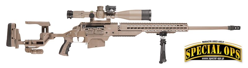 Karabin snajperski SSG M1 na silną amunicję .338 Lapua Magnum z dwójnogiem Atlas oraz celownikiem optycznym Kahles K624i 6-24x56 i zamocowanym na jego korpusie mikrokolimatorem Aimpoint Micro T-1. Zdjęcie: Steyr Mannlicher AG/Steyr Arms, Bundesheer, BMI,.