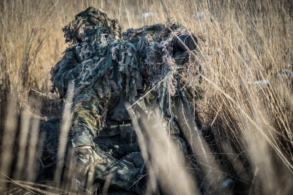 Szkolenie sekcji strzelców wyborowych 1 batalionu strzelców podhalańskich.