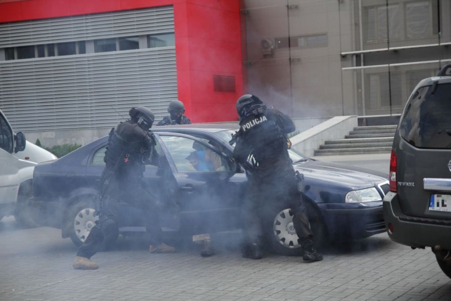 Ćwiczenia zgrywające służb na terenie Targów Kielce.