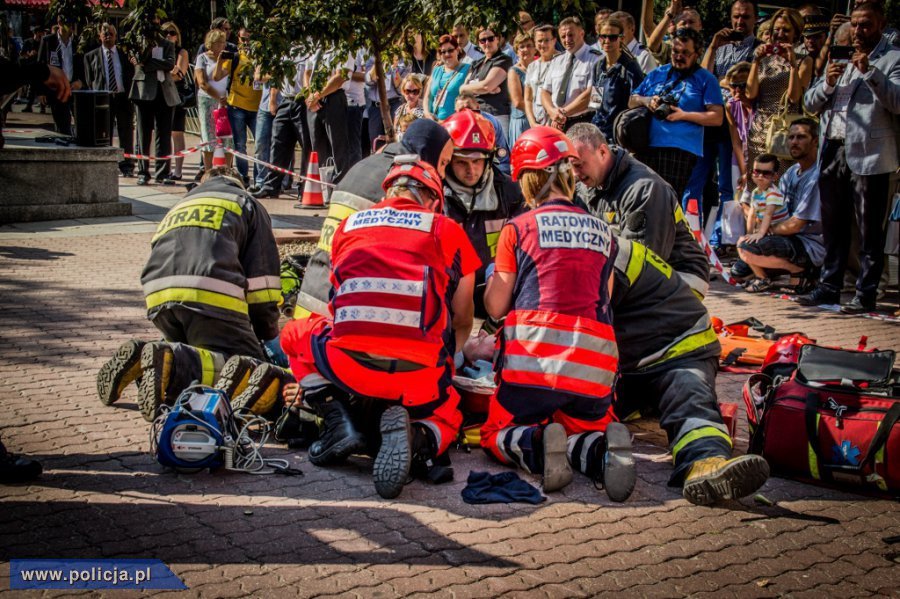 Pokaz dynamiczny współdziałania służb, w tym łódzkich antyterrorystów (SPAP Łódź) i funkcjonariuszy łódzkiego oddziału Straży Granicznej - Łódź, 13 września 2016 r.