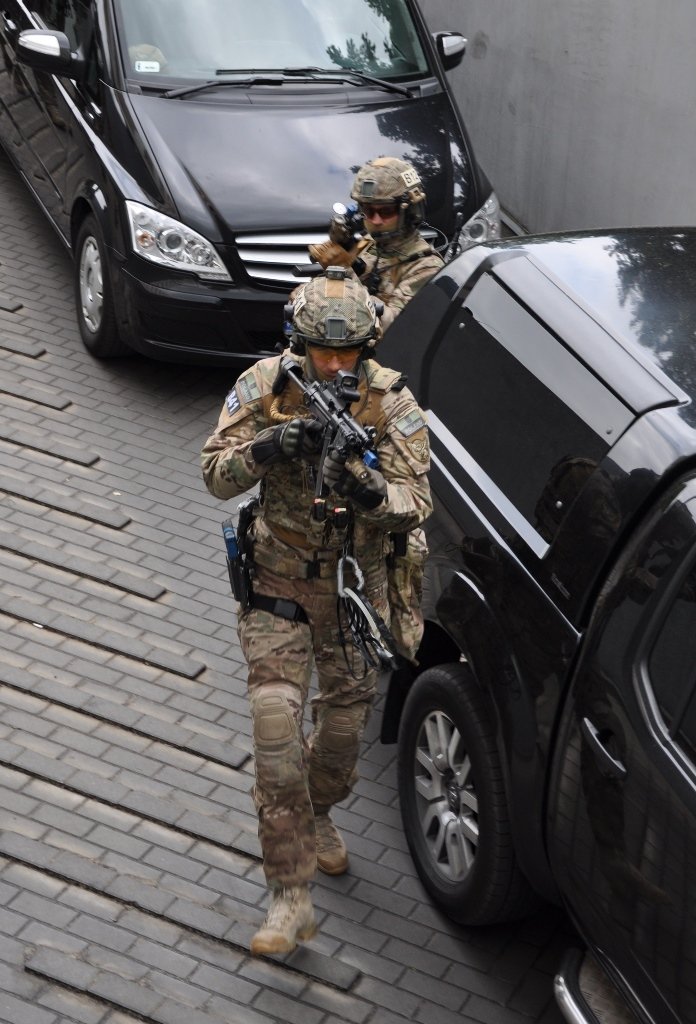 Ćwiczenia zgrywające w hotelu Sofitel Warsaw Victoria, 16 maja 2016 r. Uczestnicy: OSŻW w Warszawie, WR KSP, ABW, BOR).