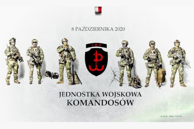 Plakat święta JWK
Fot. Źr&oacute;dło: https://www.facebook.com/JednostkaWojskowaKomandosow
