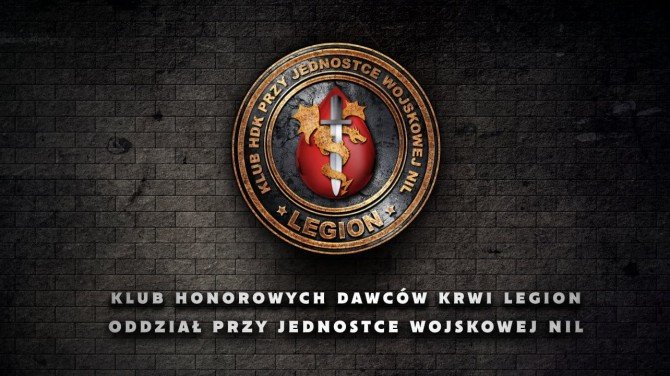 Logo Oddziału Klubu Honorowych Dawc&oacute;w Krwi LEGION Fot. KLUB HDK NIL
&nbsp;