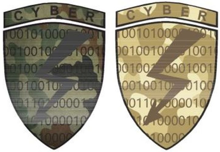 Po lewej: wzór graficzny oznaki rozpoznawczej Centrum Operacji Cybernetycznych na mundur polowy załącznik Nr 4 Decyzji Nr 2/MON Ministra Obrony Narodowej z dnia 11 stycznia 2017 r. w sprawie wprowadzenia odznaki pamiątkowej oraz oznaki rozpoznawczej Cent.