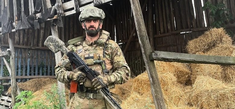 Tomasz Walentek na Ukrainie. Fot. Profil Tomasza Walentka na Instagramie.
