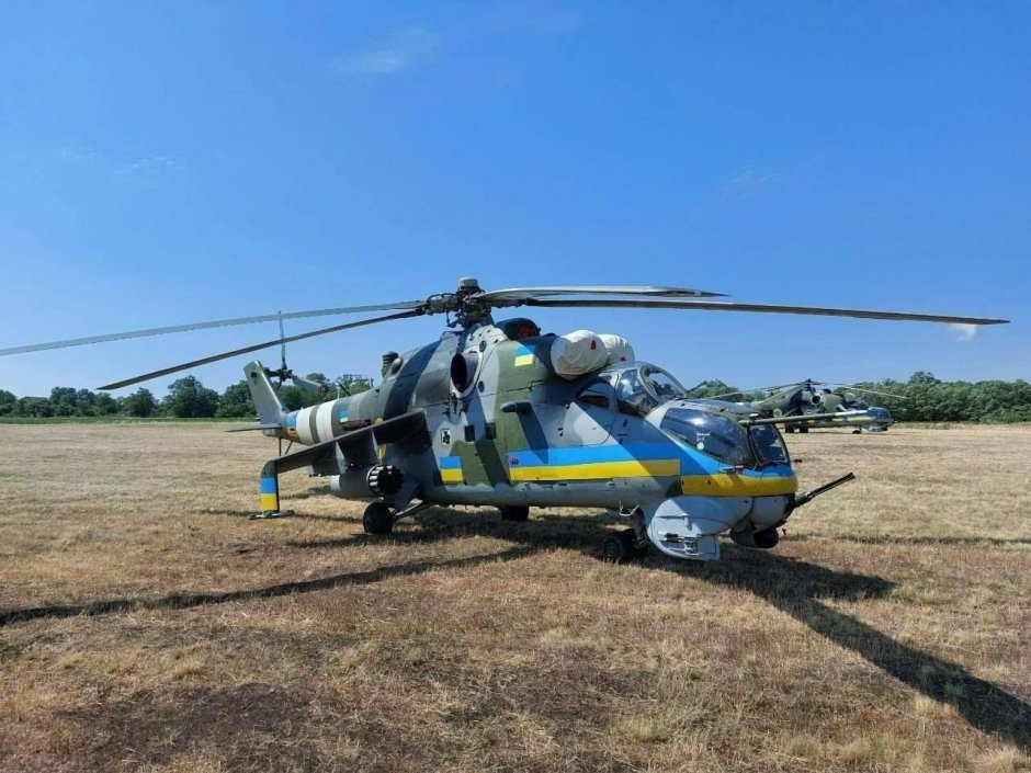 Czeski śmigłowiec Mi-24W na Ukrainie. Fot. Ukraine Weapons Tracker