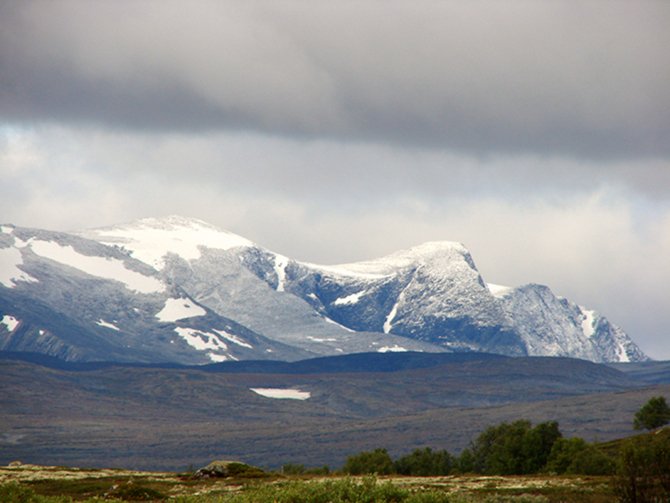 ośnieżone norweskie fiordy
