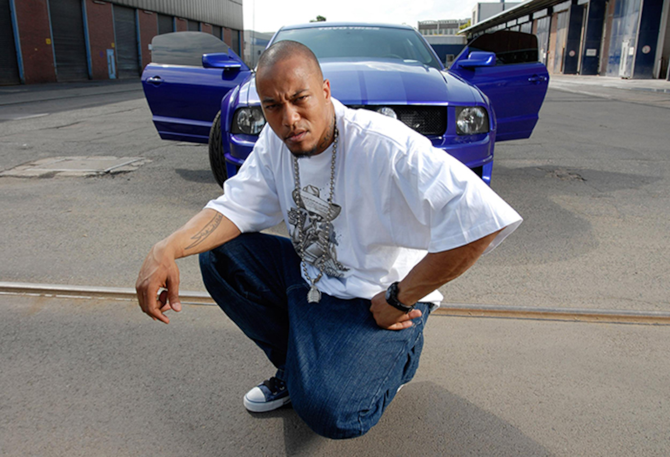 Denis Cuspert w Berlinie  jako Deso Dogg