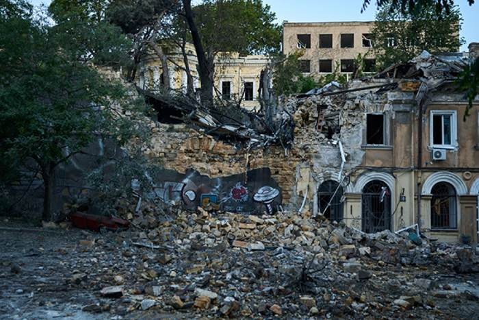Zniszczone ukraińskie miasto