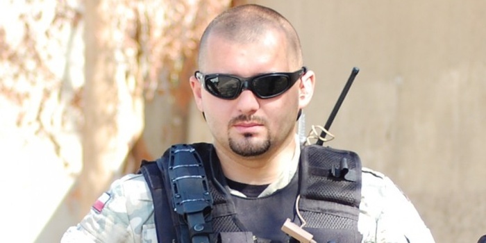 Bartosz Orzechowski w Iraku. Foto. SOP
