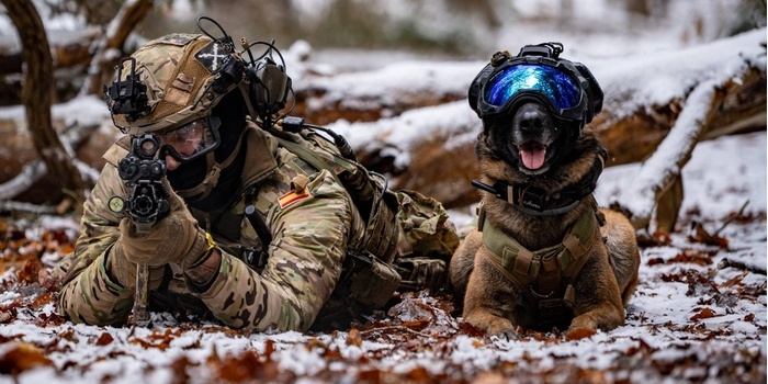 Zesp&oacute;ł K9 hiszpańskiego MOE na ćwiczeniach STEADFAST DART 2026. Foto. Spanish Special Operations Component (SOCC)