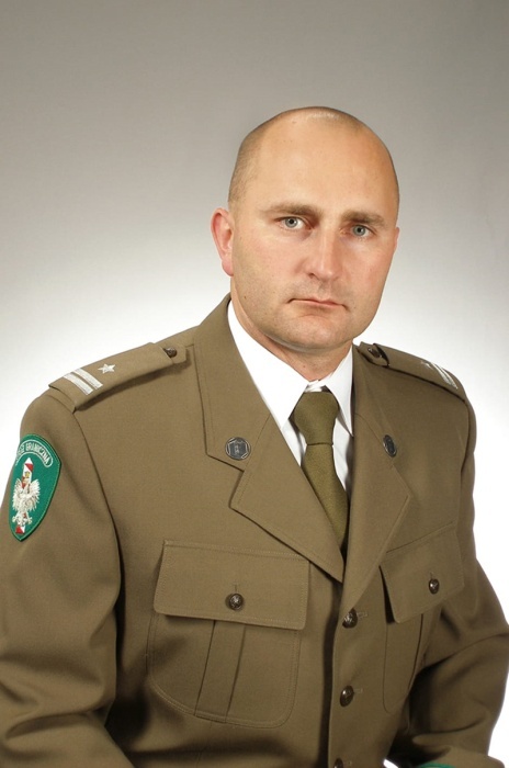 Major Piotr Nieszporski w mundurze