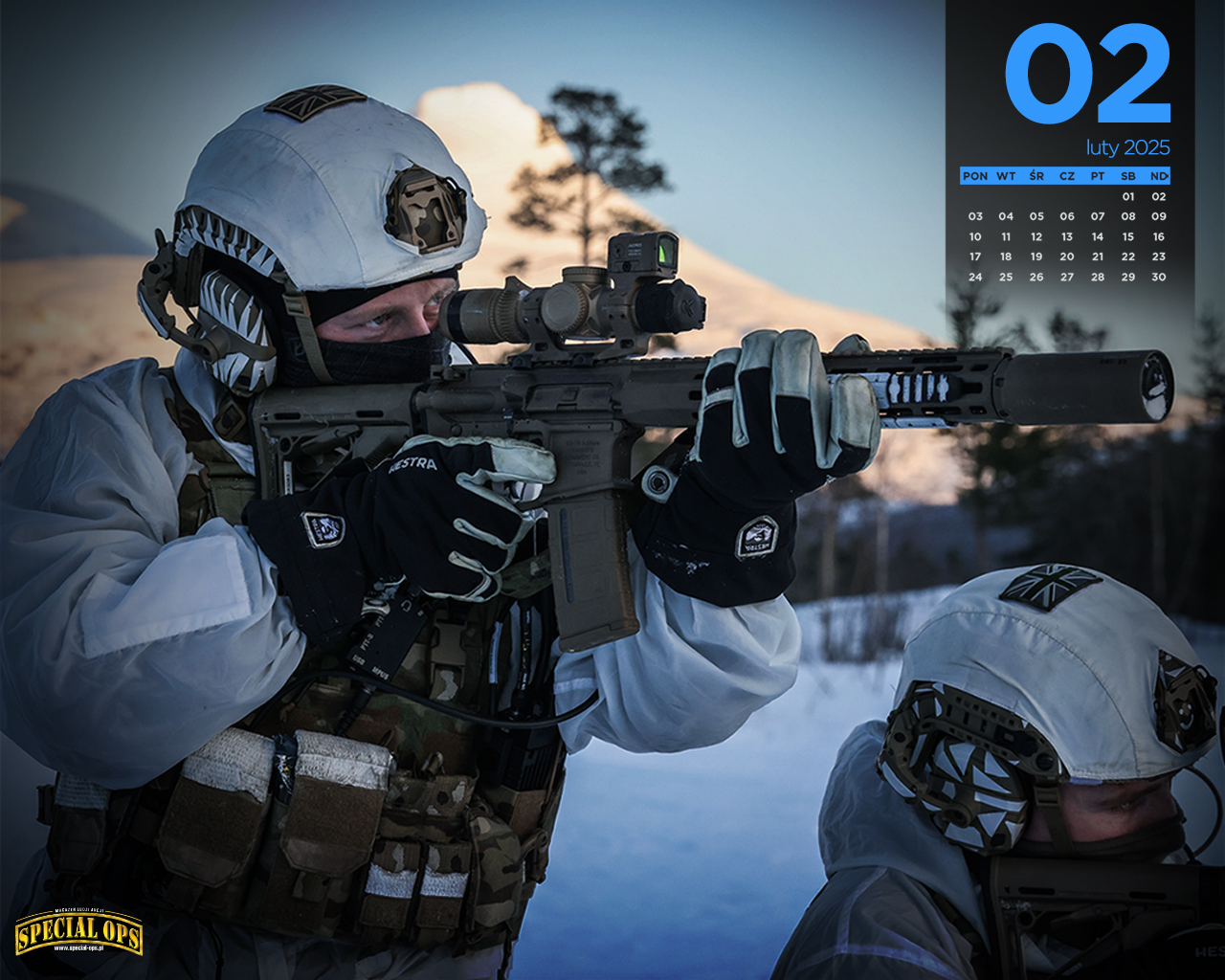 Tapety 2025 kalendarz luty